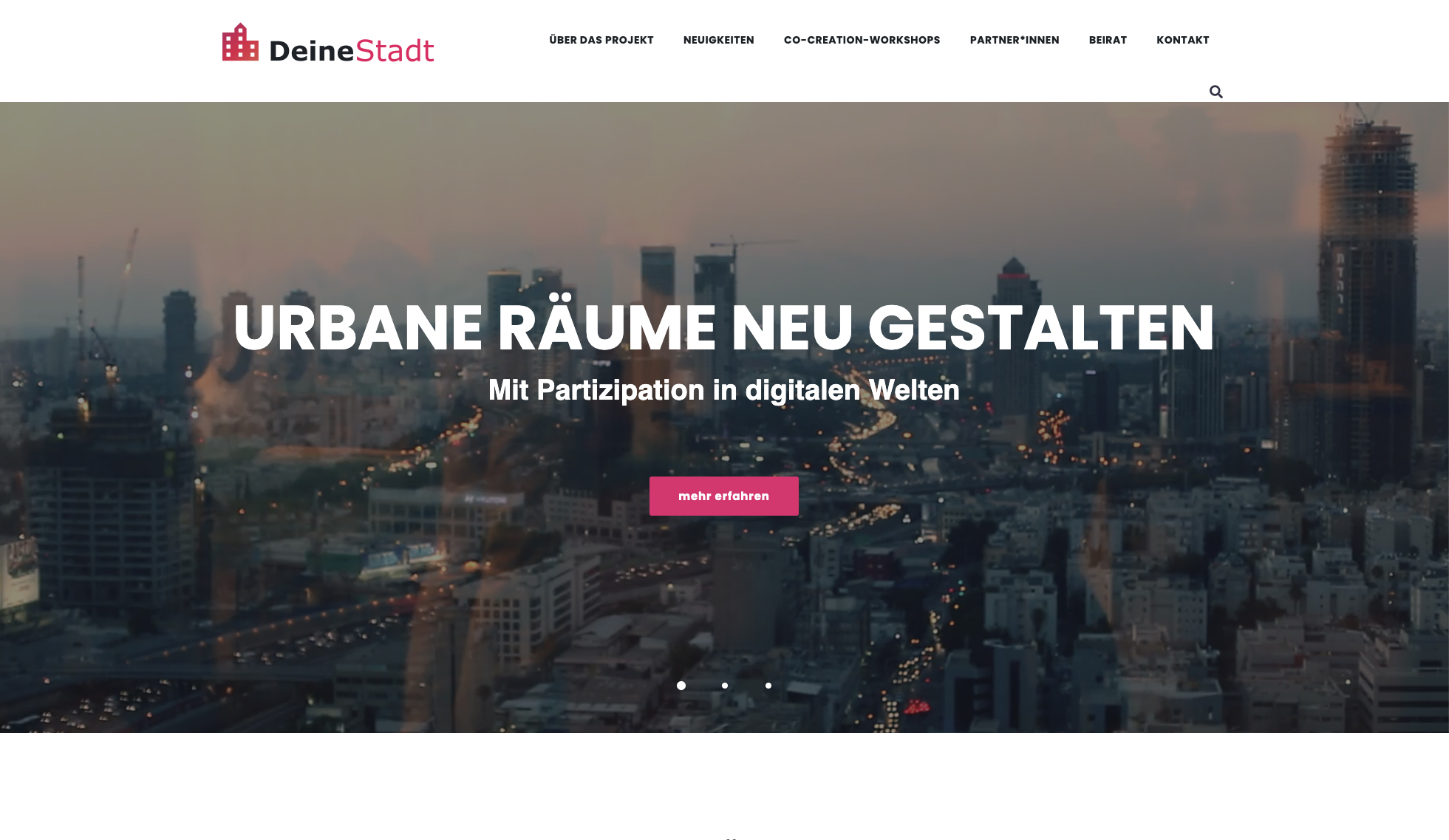 Deine Stadt - Neugestaltung der Verkehrsflächen in Städten Deine Stadt - Neugestaltung der Verkehrsflächen in Städten